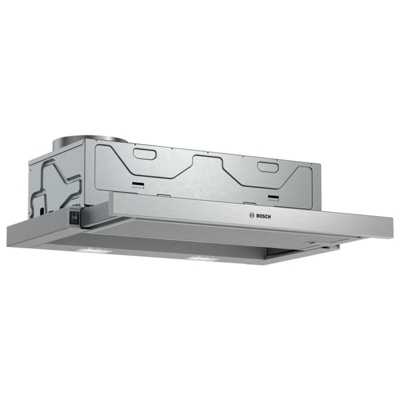 Абсорбатор Bosch DFM064W54, за вграждане, клас B, 105W, 388m³/h, сребрист, 3 степени на мощност, клапа против връщане на въздух Намаления и отстъпки ЧеренПетък 3