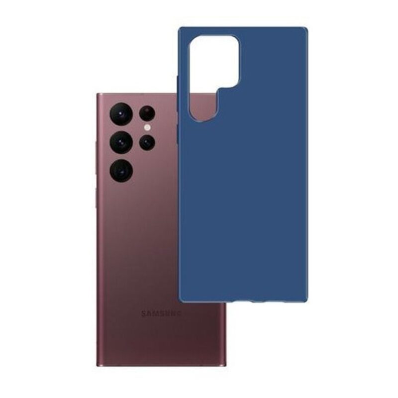 Калъф за Samsung Galaxy S23 Ultra, термополиуретанов, 3MK Matt Case, удароустойчив, тъмносин Намаления и отстъпки ЧеренПетък 3