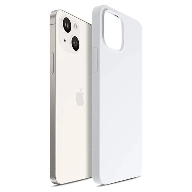 Калъф за Apple iPhone 14, силиконов, 3MK Hardy Case, бял Намаления и отстъпки ЧеренПетък 3