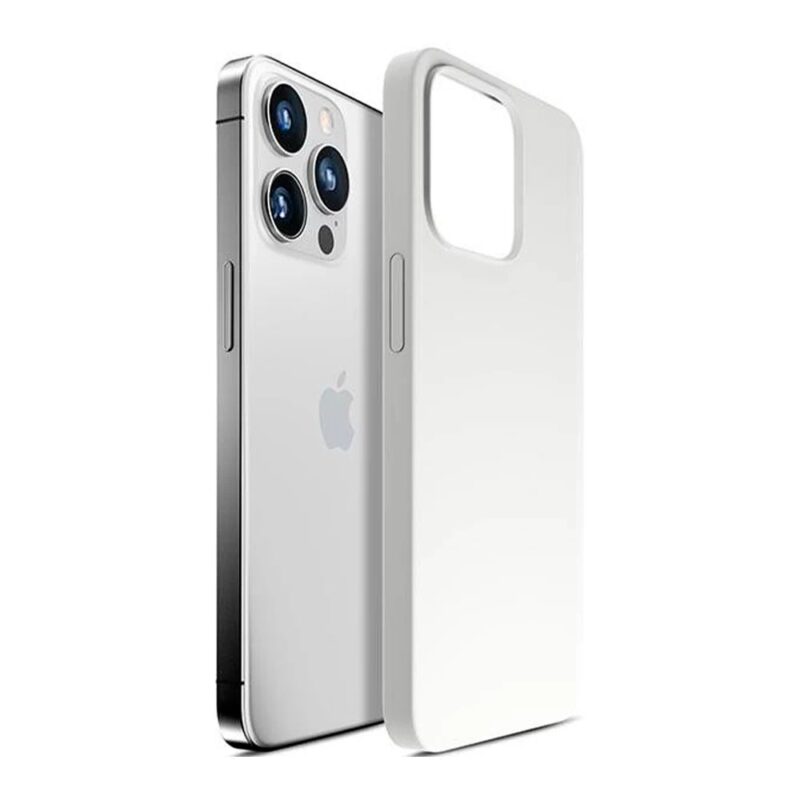 Калъф за Apple iPhone 14 Pro Max, силиконов, 3MK Hardy Case, бял Намаления и отстъпки ЧеренПетък 3