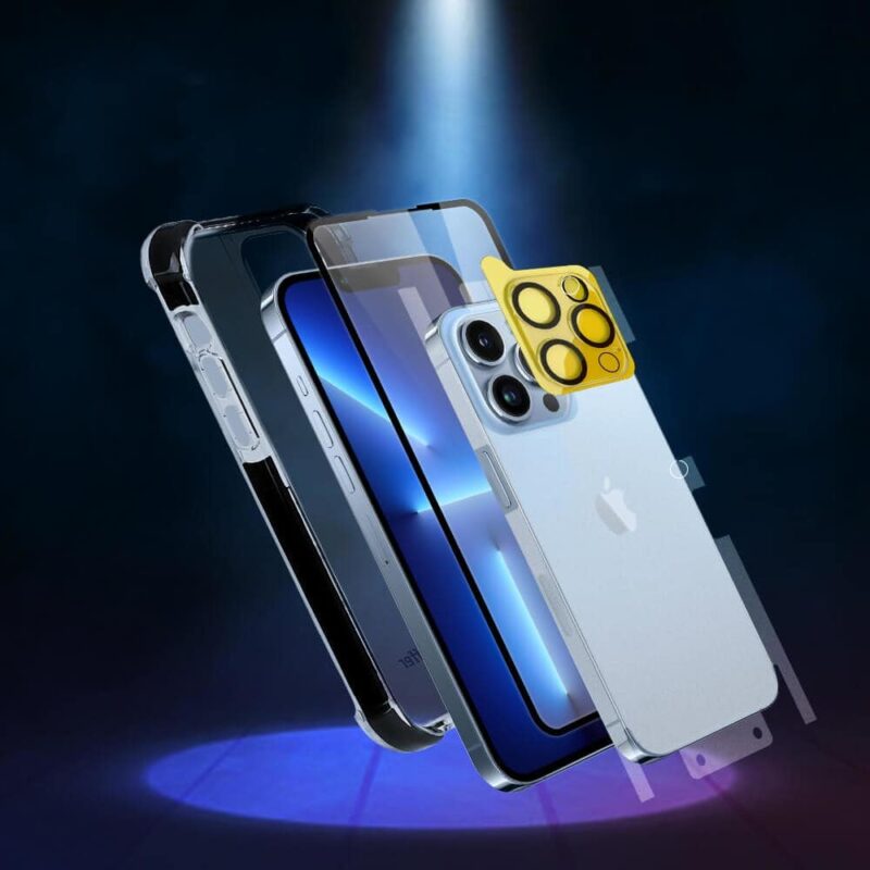 Комплект калъф и протектори за Аpple iPhone 13 Pro, хибриден, Bestsuit D30 Buffer 6 in 1 Set, прозрачен Намаления и отстъпки ЧеренПетък 3