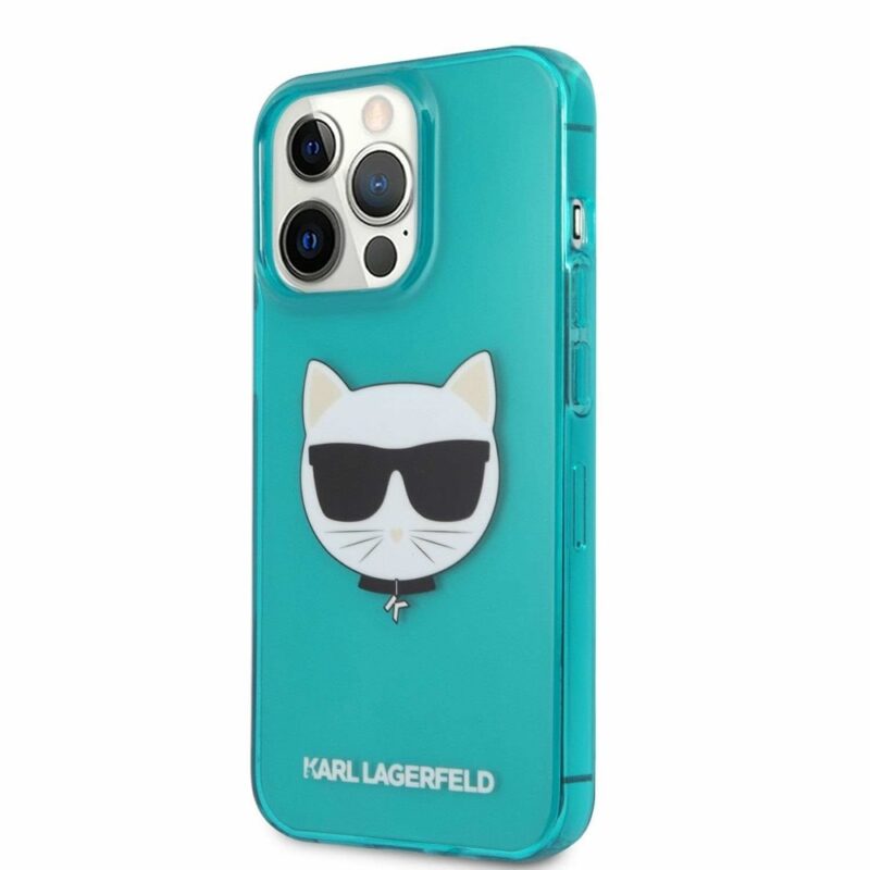 Калъф за Apple iPhone 13 Pro, термополиуретан, Karl Lagerfeld Choupette Head Silicone Case, дизайнерски, син Намаления и отстъпки ЧеренПетък 3