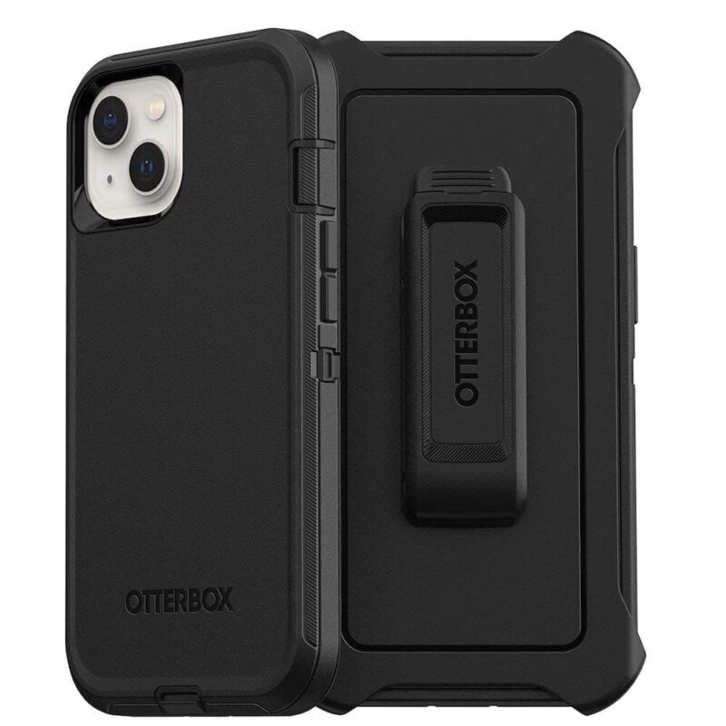 Калъф за Apple iPhone 13, поликарбонат термополиуретан, Otterbox Defender Case, удароустойчив, черен Намаления и отстъпки ЧеренПетък 3