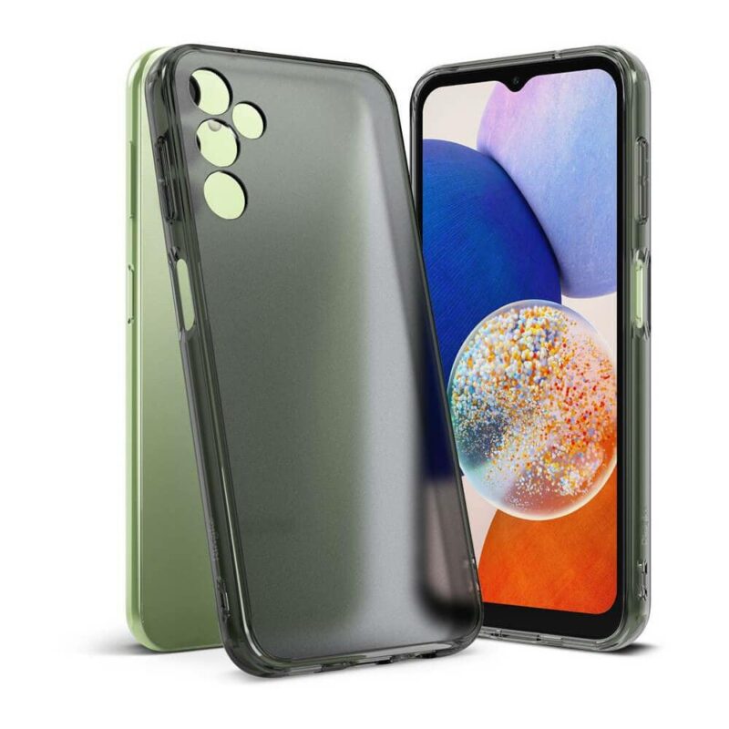 Калъф за Samsung Galaxy A14 5G, хибриден (термополиуретан и поликарбонат), Ringke Fusion Matte (RGK1780), удароустойчив, черен Намаления и отстъпки ЧеренПетък 3