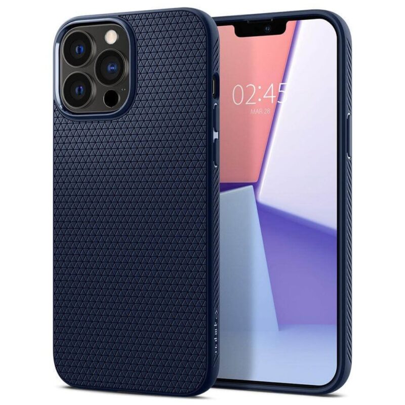 Калъф за Apple iPhone 13 Pro, термополиуретанов, Spigen Liquid Air Case (ACS03259), син Намаления и отстъпки ЧеренПетък 2