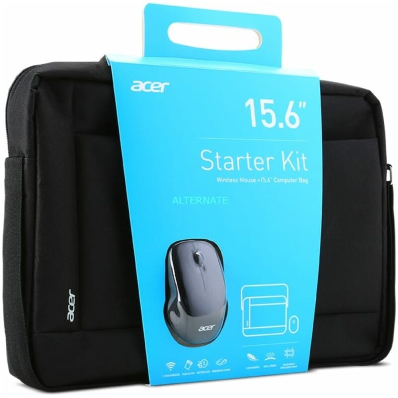 Чанта за лаптоп в комплект с мишка Acer Notebook Starter Kit, до 15.6″ (39.62 cm), черна Намаления и отстъпки ЧеренПетък 3