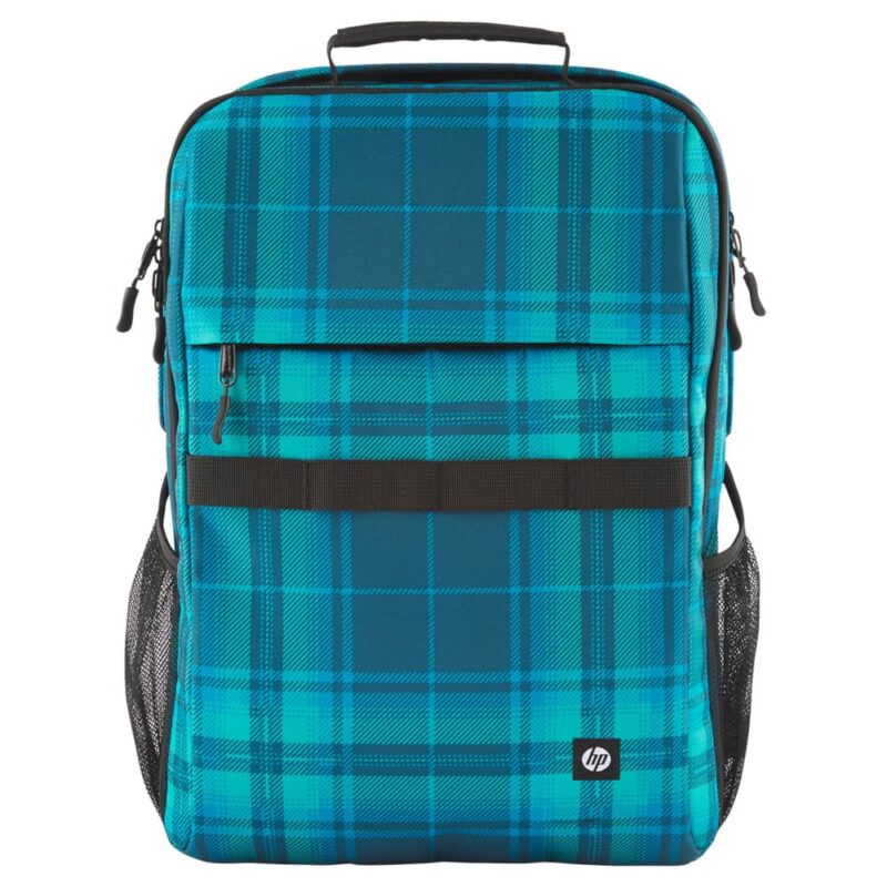Раница за лаптоп HP Campus XL Tartan Plaid, до 16.1″ (40.89cm), отделение за документи, джоб за аксесоари, водоустойчива материя, синя Намаления и отстъпки ЧеренПетък 3