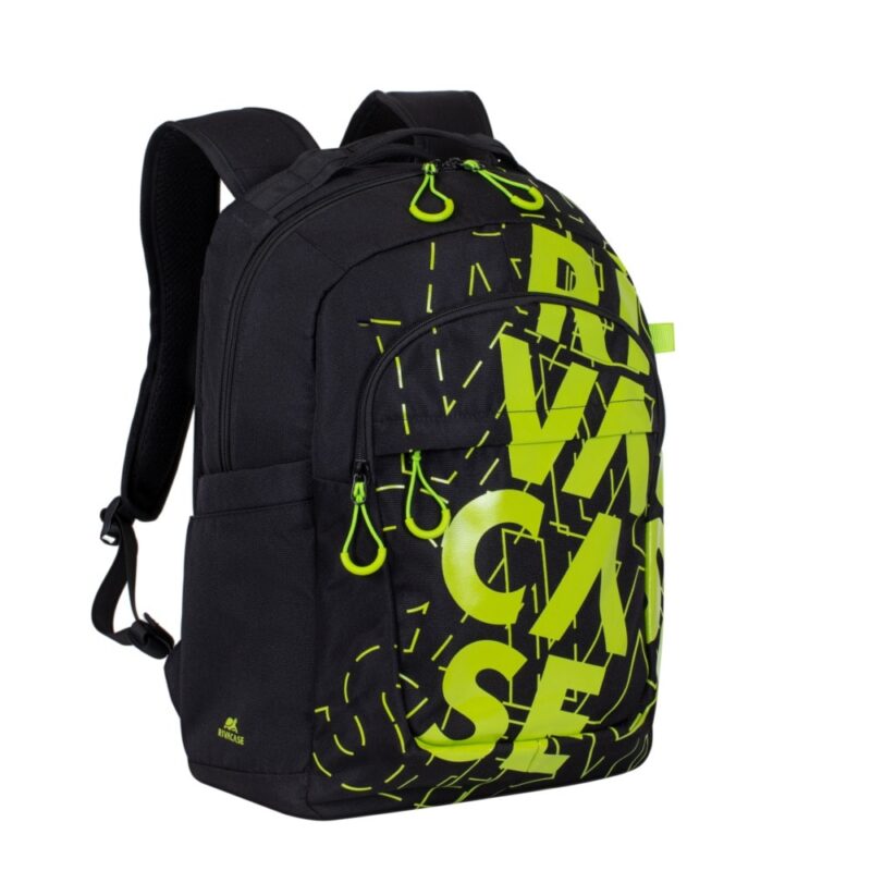 Раница за лаптоп Rivacase 5430 Black/Lime, до 15.6″ (39.62 cm), полиестер, водоустойчивост, жълто-черна Намаления и отстъпки ЧеренПетък 3