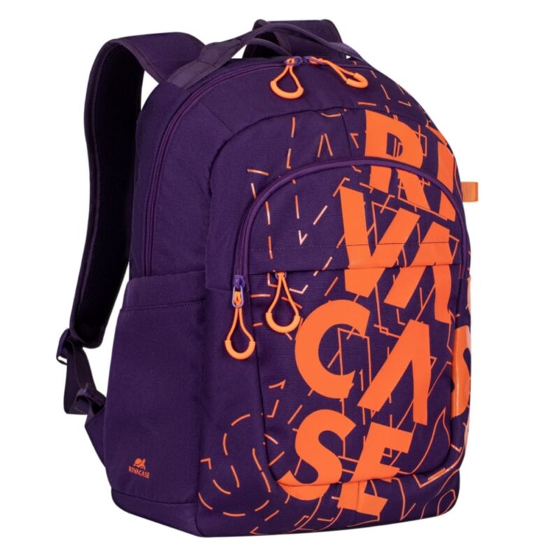 Раница за лаптоп Rivacase 5430 Violet/orange, до 15.6″ (39.62 cm), полиестер, водоустойчивост, оранжево-лилава Намаления и отстъпки ЧеренПетък 3