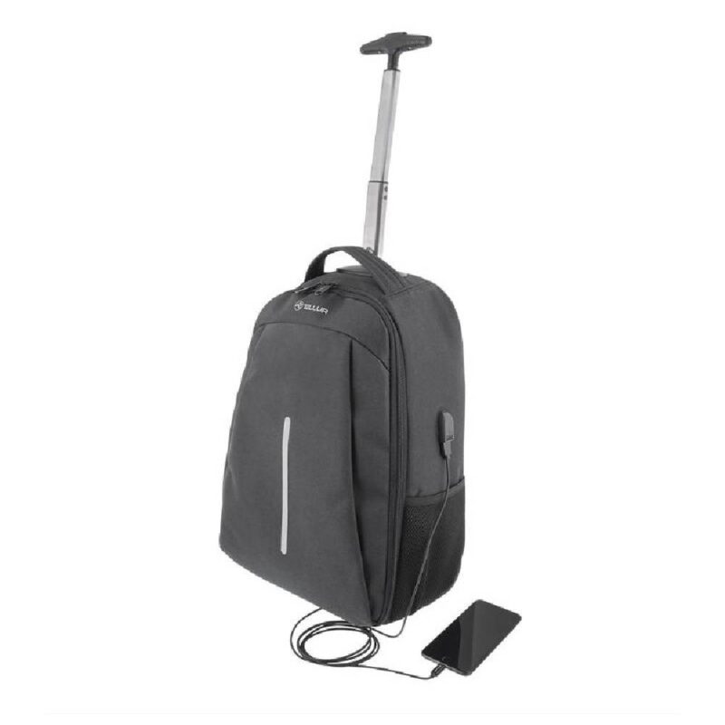 Раница за лаптоп Tellur Notebook Trolley Rolly, до 5.6″(39.624 cm), черна/сива Намаления и отстъпки ЧеренПетък 3