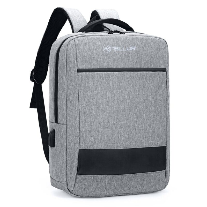 Раница за лаптоп Tellur Nomad, до 15.6″ (39.62 cm), USB порт, сива Намаления и отстъпки ЧеренПетък 3