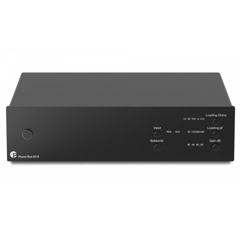 Предусилвател Pro-Ject Audio Phono Box S3 B, 1x mini-XLR, 1x RCA, 1x XLR-out, 1x RCA-out, черен Намаления и отстъпки ЧеренПетък 3