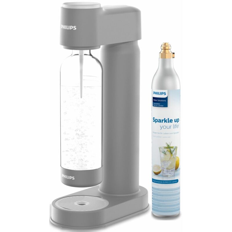 Машина за сода Philips ADD4901GR в комплект с цилиндър, регулируемо ниво на газиране, сива Намаления и отстъпки ЧеренПетък 3