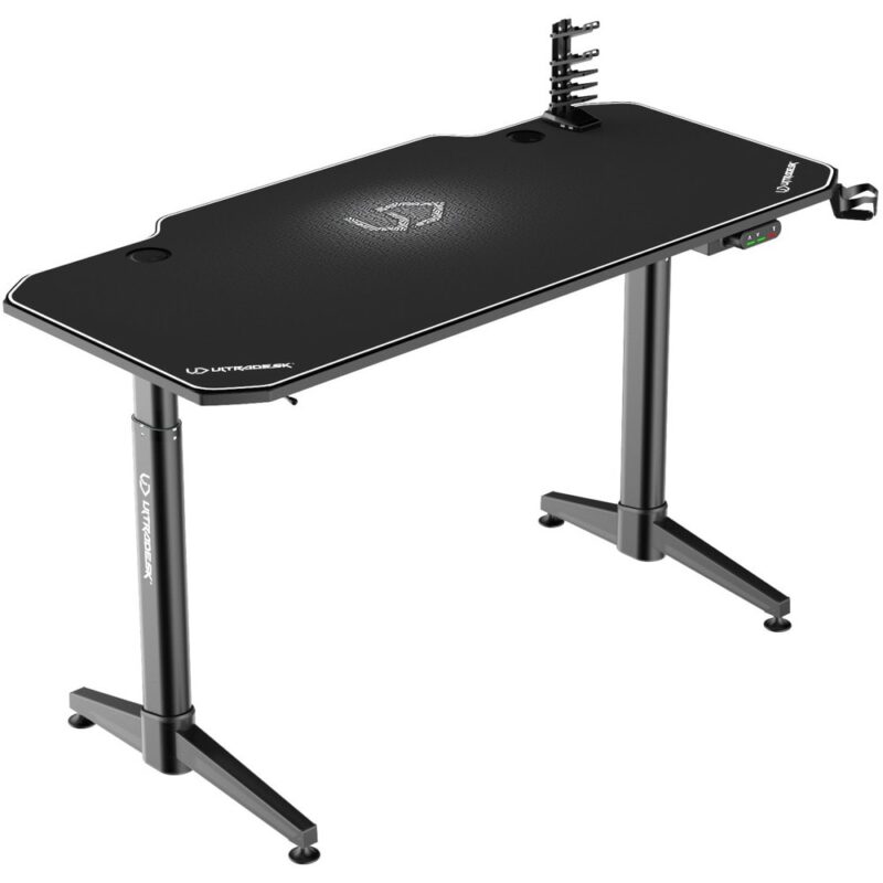 Компютърно бюро Ultradesk Level White (UDESK-LVA-WT), 124 x 60 x 72-124 cm, регулиране на височината, подложка за настолен компютър, държач за слушалки, стойка за … Намаления и отстъпки ЧеренПетък 3