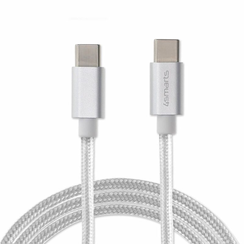 Кабел 4smarts RapidCord USB-C to USB-C Data Cable (4S468488), от USB C(м) към USB C(м), 1m, 50W, бял Намаления и отстъпки ЧеренПетък 3