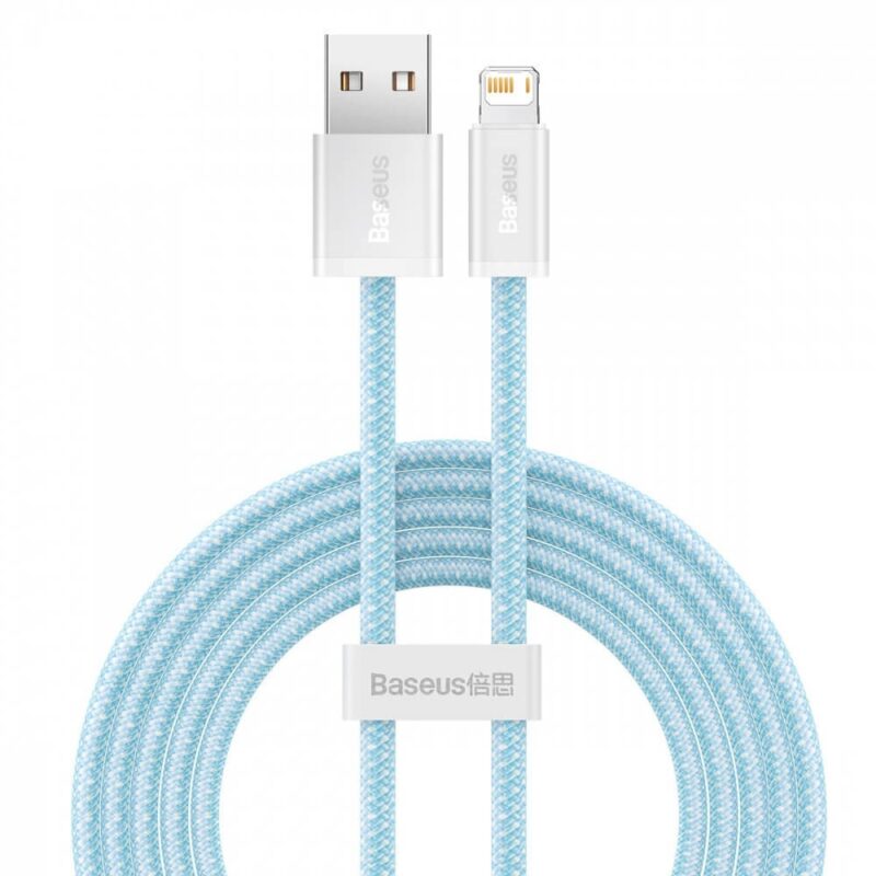 Кабел Baseus Dynamic Fast Charging Lightning to USB Cable (CALD000503), от USB A(м) към Lightning(м), 2m, син Намаления и отстъпки ЧеренПетък 3