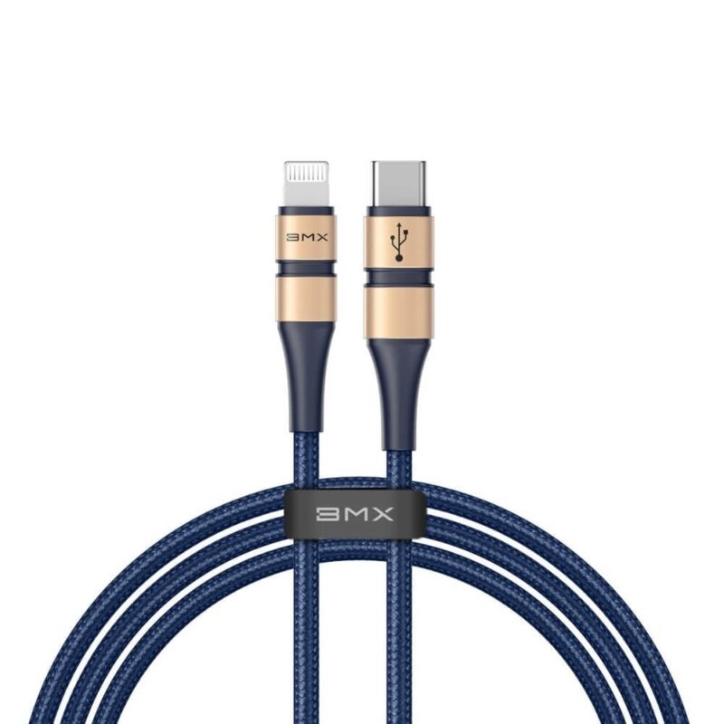 Кабел Baseus BMX Double-Deck USB-C to Lightning Cable, от USB C(м) към Lightning(м), 1.2m, 18W, син Намаления и отстъпки ЧеренПетък 3