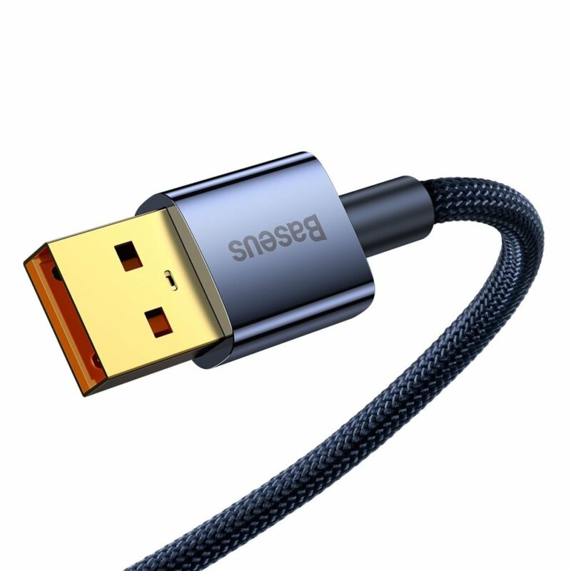 Кабел Baseus CATS000303, от USB A(м) към USB C(м), 2m, 100W, син Намаления и отстъпки ЧеренПетък 3