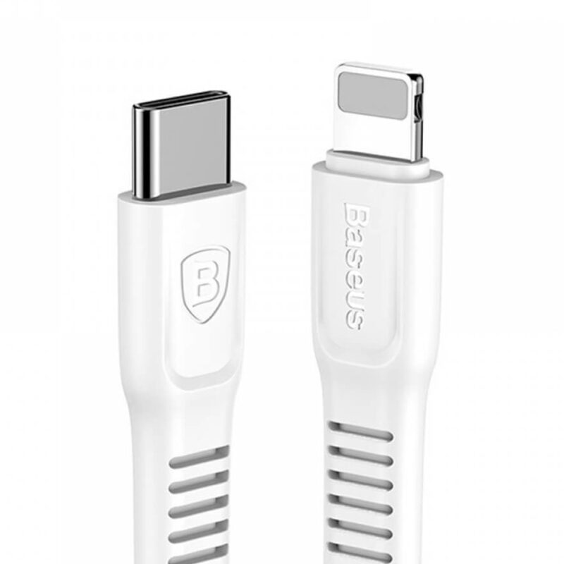 Кабел Baseus Tough Series USB-C to Lightning Cable (CAZYSC-B02), от USB C(м) към Lightning(м), 2m, 20W, бял Намаления и отстъпки ЧеренПетък 3