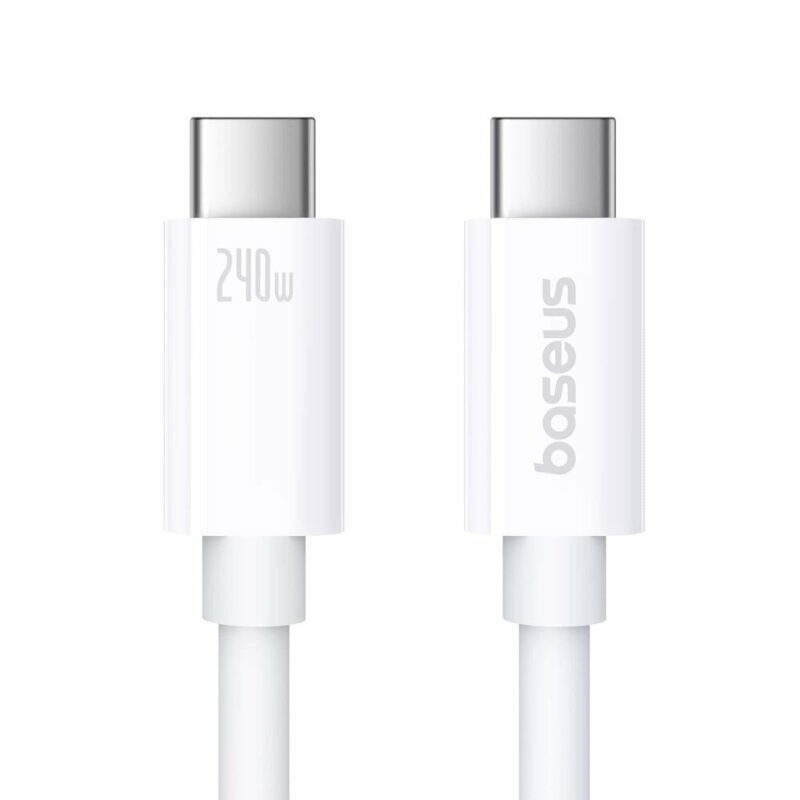 Кабел Baseus Superior Series 2 P10365200211-02, от USB-C(м) към USB-C(м), 1m, 240W, бял Намаления и отстъпки ЧеренПетък 3
