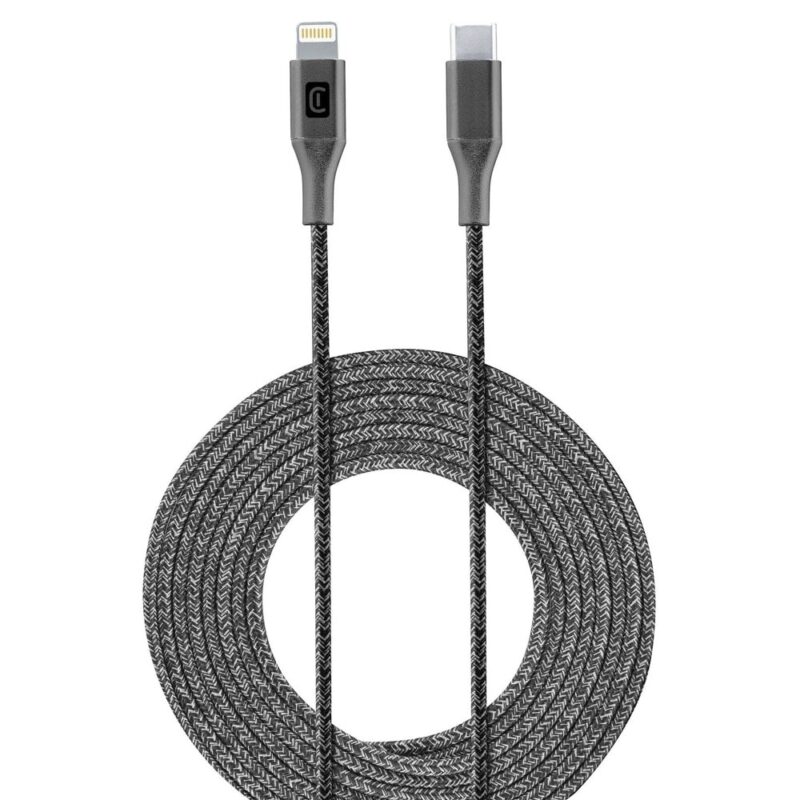 Кабел Cellularline, от USB C(м) към Lightning(м), 2.5m, черен Намаления и отстъпки ЧеренПетък 3