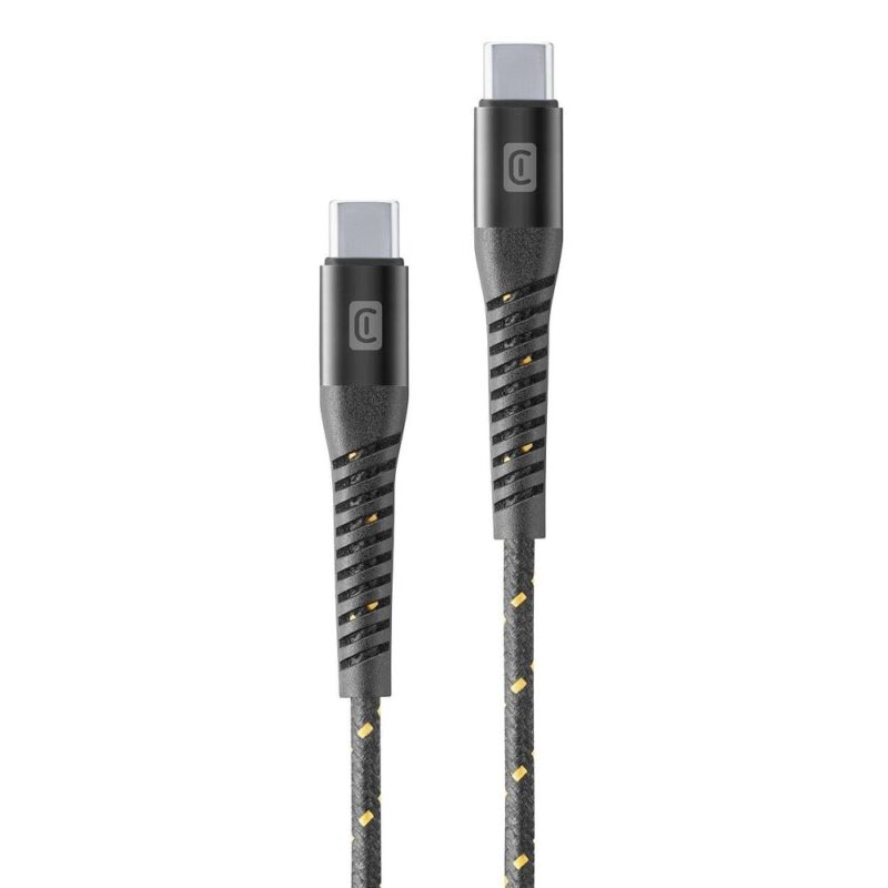Кабел Cellularline Tetraforce, от USB C(м) към USB C(м), 2m, черен Намаления и отстъпки ЧеренПетък 3