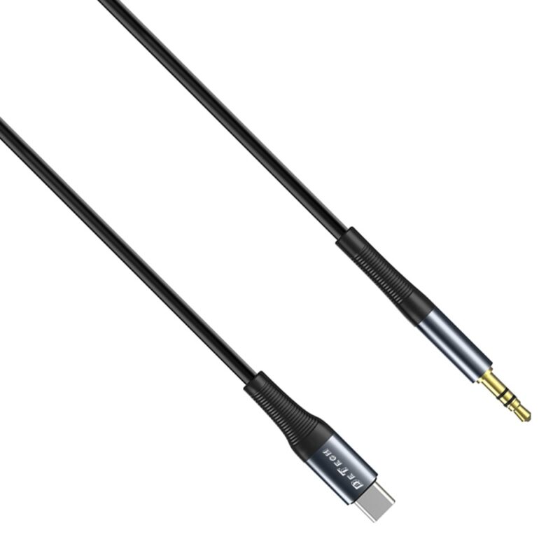 Аудио кабел DeTech DE-42CA, Type-C към Jack 3.5mm M, 1.0м, Черен Намаления и отстъпки ЧеренПетък 3