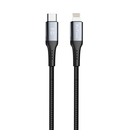 Кабел DeTech, USB C(м) към Lightning(м), PD, 2m, черен Намаления и отстъпки ЧеренПетък
