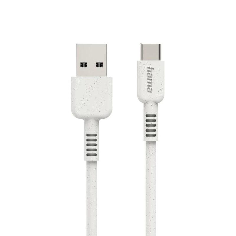 Кабел Hama 187281, от USB-A(м) към USB-C(м), 1m, бял Намаления и отстъпки ЧеренПетък 3