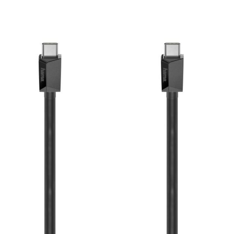 Кабел Hama 200787, от USB-C(м) към USB-C(м), 2m, 100W, черен Намаления и отстъпки ЧеренПетък 3