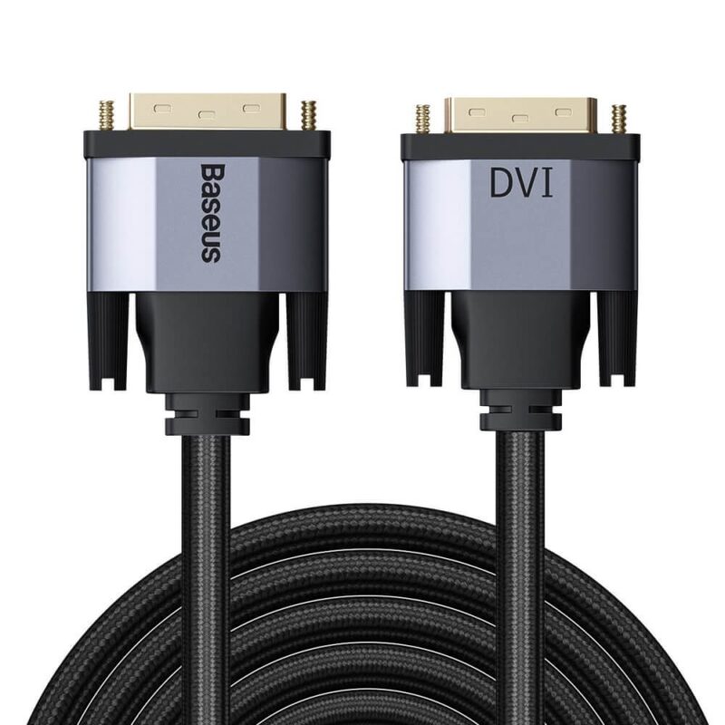 Кабел Baseus Enjoyment Series DVI Male To DVI Male Cable (CAKSX-S0G), от DVI(м) към DVI(м), 3m, черен Намаления и отстъпки ЧеренПетък 3