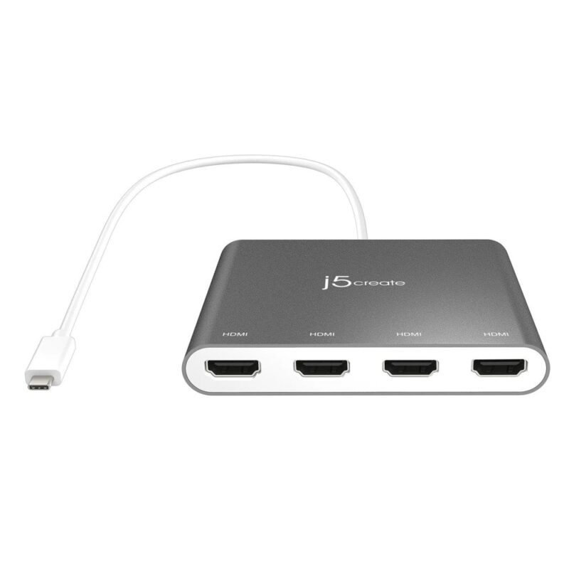 Адаптер j5create JCA366, от USB-C(м) към 4x HDMI(ж), сив, 1080p@60Hz Намаления и отстъпки ЧеренПетък 3