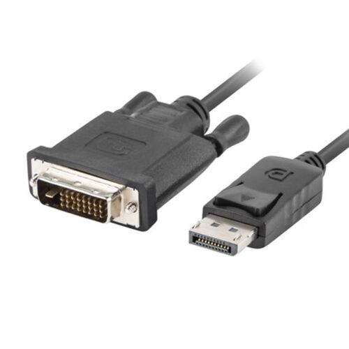 Кабел Lanberg CA-DPDV-10CU-0010-BK, от DisplayPort(м) към DVI-D(м), 1m, черен Намаления и отстъпки ЧеренПетък