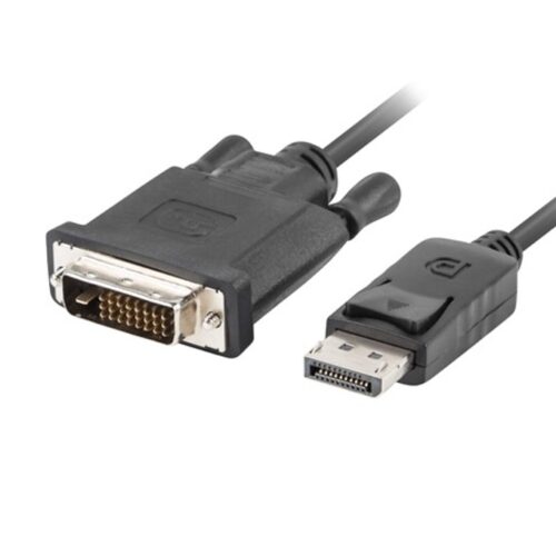 Кабел Lanberg CA-DPDV-10CU-0018-BK, от DisplayPort(м) към DVI-D(м), 1.8m, черен Намаления и отстъпки ЧеренПетък