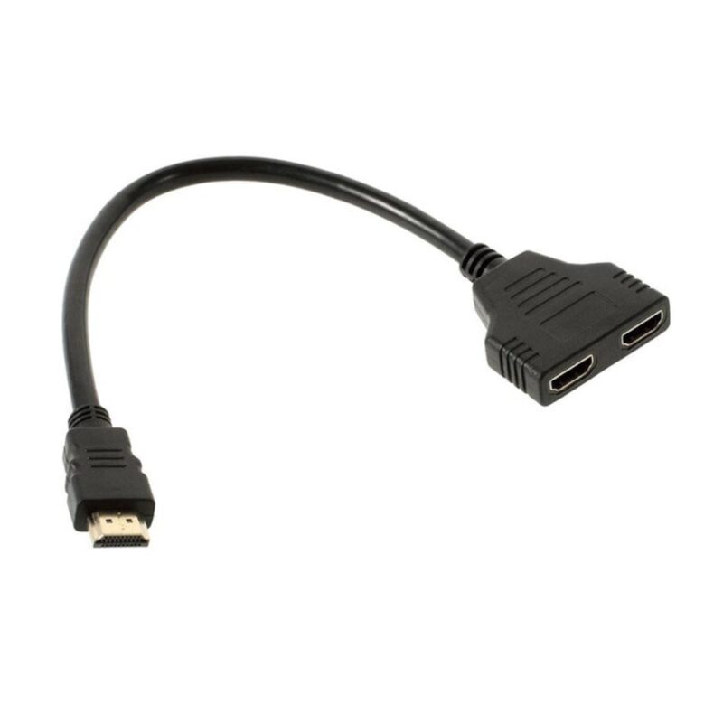 Преходник 54634345, от HDMI(м) към 2x HDMI(ж), черен Намаления и отстъпки ЧеренПетък 3