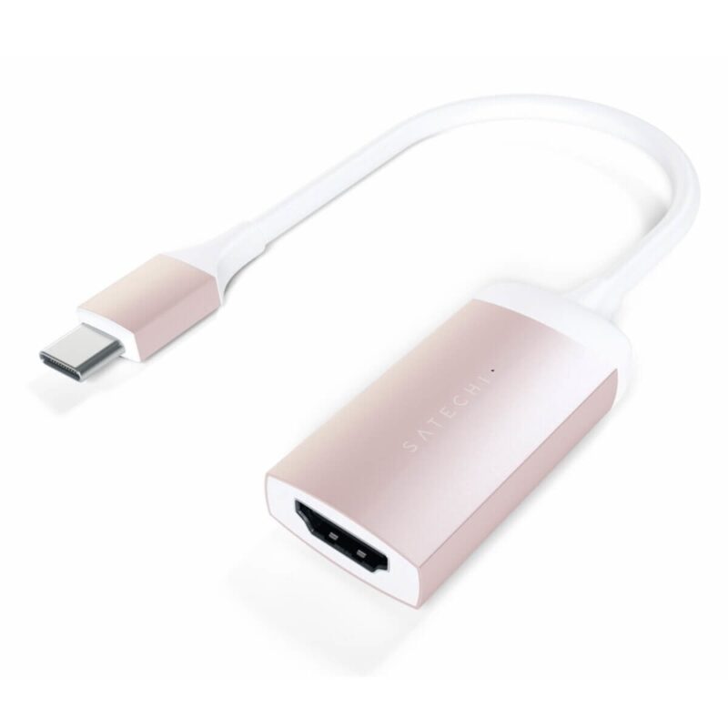 Адаптер Satechi Aluminum 4K (ST-TC4KHAR), 1x USB-C(м) към 1x HDMI(ж), 4K, розов Намаления и отстъпки ЧеренПетък 3