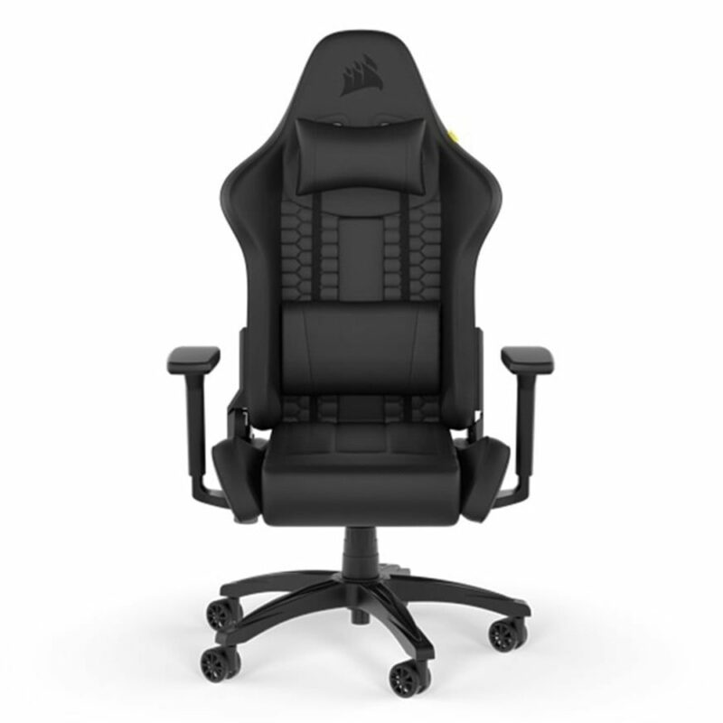 Геймърски стол Corsair TC100 Relaxed, до 120kg, изкуствена кожа, Class 4 газов амортисьор, регулируеми подлакътници, черен Намаления и отстъпки ЧеренПетък 3