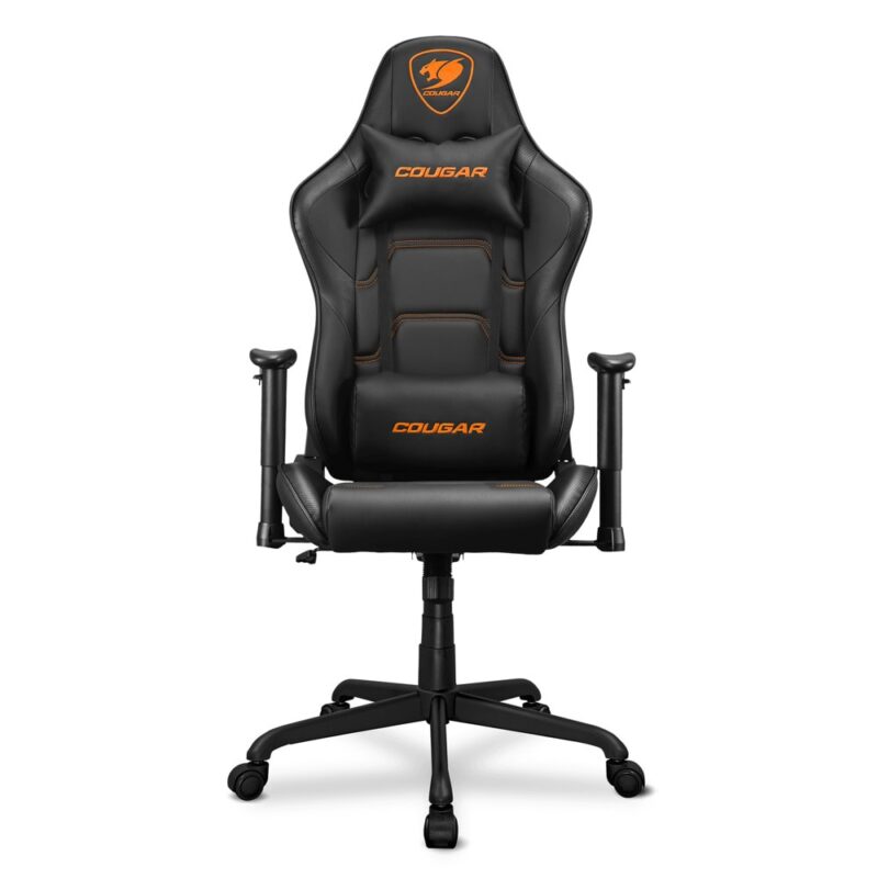Геймърски стол Cougar Armor Elite Black, до 120 kg, Class 4 газов амортисьор, 2D регулируеми подлакътници, PVC кожа, черен Намаления и отстъпки ЧеренПетък 3