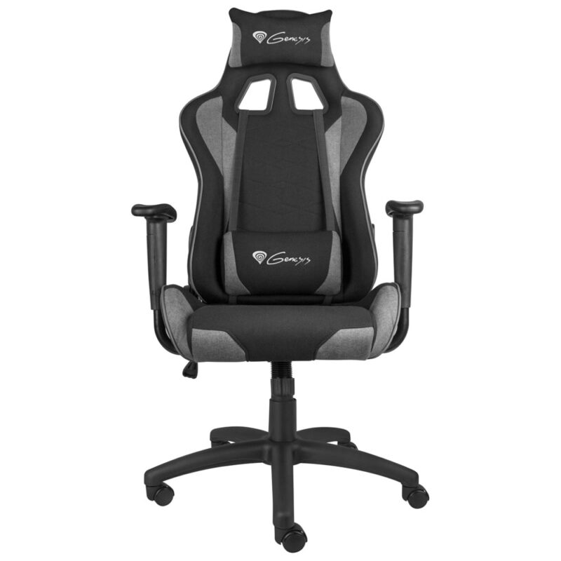 Геймърски стол Genesis Nitro 440 G2 (NFG-2067), до 120kg, еко кожа, метална база, черно-сив Намаления и отстъпки ЧеренПетък 3