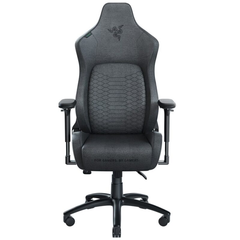Геймърски стол Razer Iskur XL (RZ38-03950300-R3G1), до 180kg, плат, мемори пяна, регулируеми подлакътници, коригиране височина, тъмносив Намаления и отстъпки ЧеренПетък 3