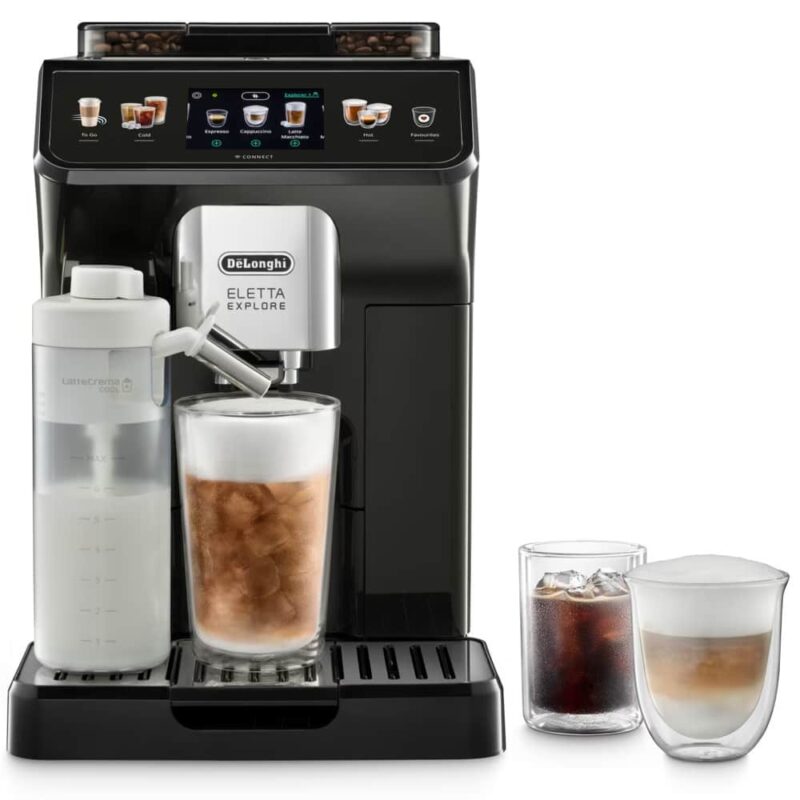Кафеавтомат DeLonghi Eletta Explore ECAM450.65.G, 1450W, 19 bar, 1.8 л. обем на резервоара за вода, технология за студена екстракция, черен Намаления и отстъпки ЧеренПетък 3
