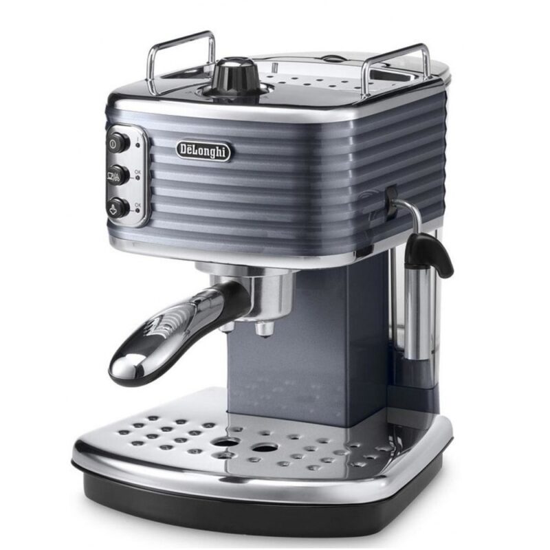 Кафемашина еспресо DeLonghi ECZ351.GY, 1100W, 15 bar, система за капучино, сива Намаления и отстъпки ЧеренПетък 3