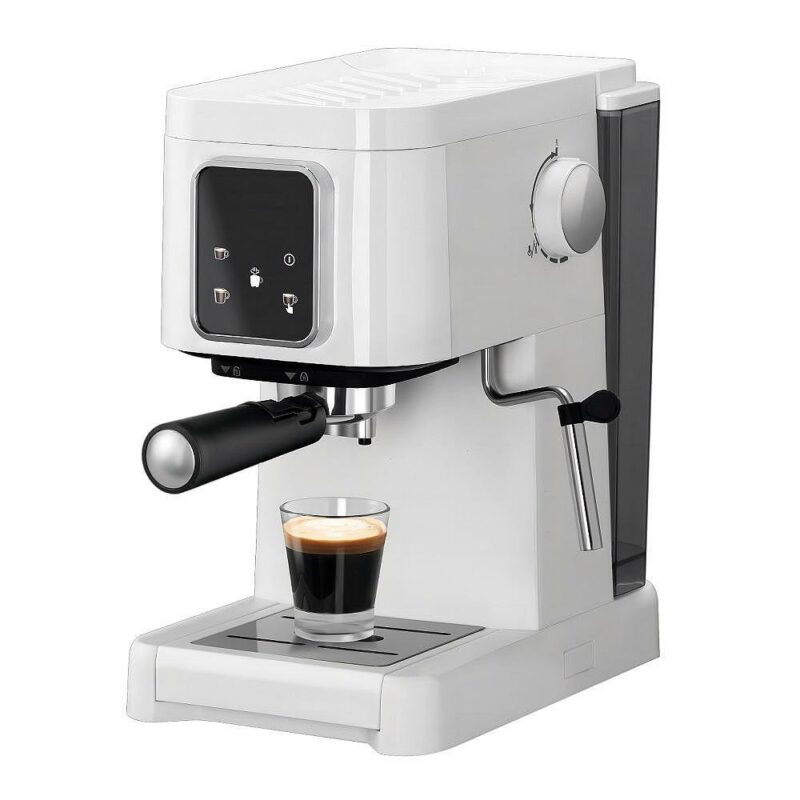 Кафемашина еспресо Finlux FEM-1697, 900W, 20 bar налягане, бяла Намаления и отстъпки ЧеренПетък 3