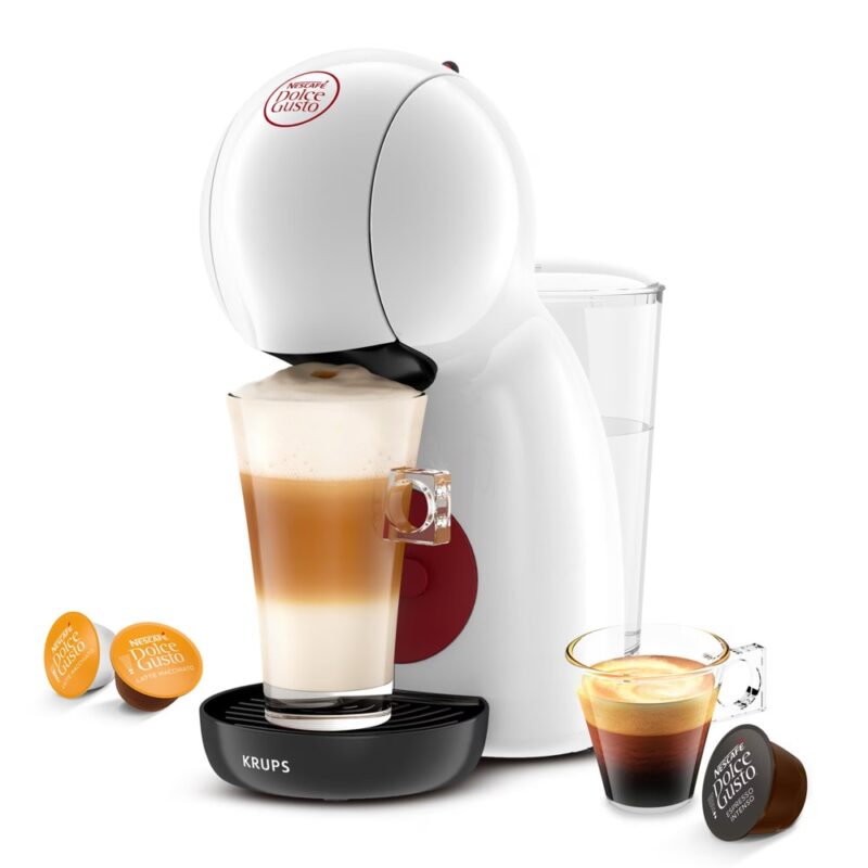 Кафемашина на капсули Krups Nescafe Dolce Gusto Piccolo XS, 1600W, 15 bar, 0.8 l. обем на резервоара за вода, бяла Намаления и отстъпки ЧеренПетък 3