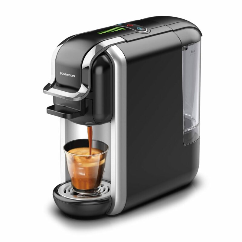 Кафемашина на капсули Rohnson R-98041, 1450W, 19bar, 0.6 л. обем на резервоара за вода, черна Намаления и отстъпки ЧеренПетък 3