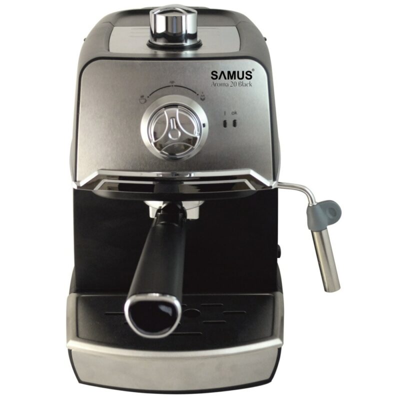 Кафемашина еспресо Samus Aroma 20, 850W, 20 bar, дюза за пара, черна Намаления и отстъпки ЧеренПетък 3
