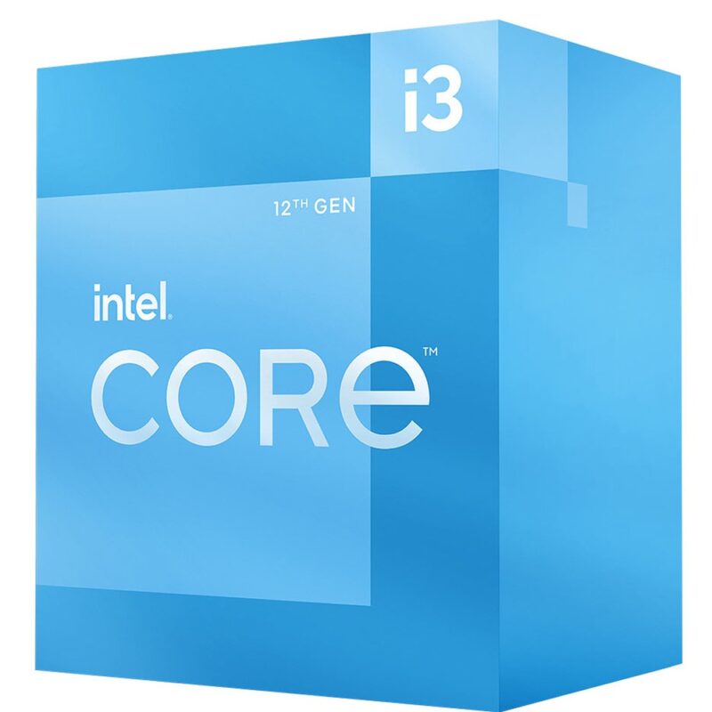 Процесор Intel Core i3-12100, четириядрен (3.3/4.3 GHz, 12MB Cache, 1.4GHz GPU, LGA1700) BOX Намаления и отстъпки ЧеренПетък 3