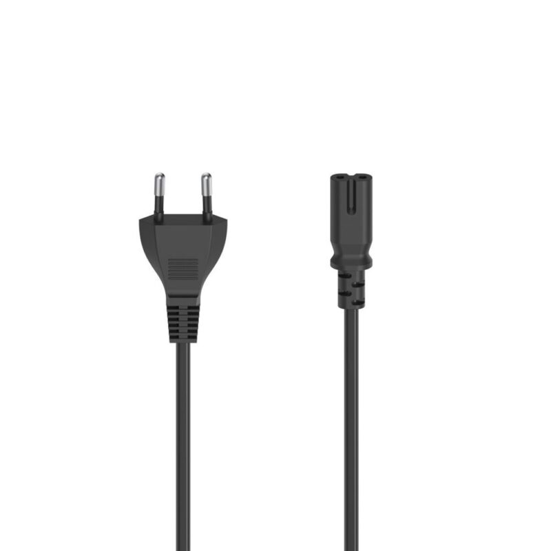 Захранващ кабел Hama 200733, от EuroPlug(м) към 2-Pin IEC C7(м), 2.5m, черен Намаления и отстъпки ЧеренПетък 3