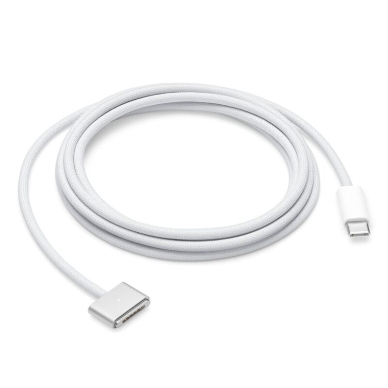 Кабел Apple MLYV3ZM/A, от USB C(м) към Magsafe 3(м), 2m., бял Намаления и отстъпки ЧеренПетък 3