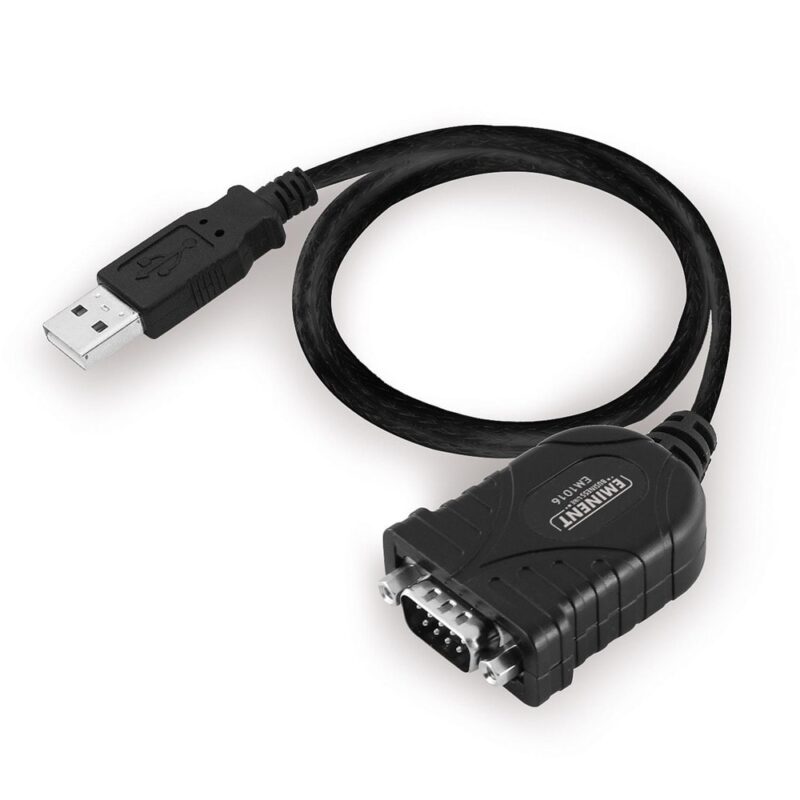 Кабел Ewent EM1016, от USB Type A(м) към RS232(м), 0.6m, черен Намаления и отстъпки ЧеренПетък 3